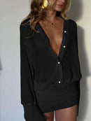 Vestido Mini com Transparência