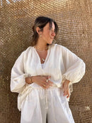 Conjunto Shorts e Blusa Linho