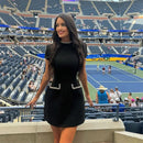 Vestido Curto Elegante Pérola