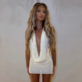 Vestido Metálico Decotado
