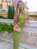 O Vestido Midi Drapeado