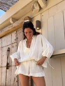 Conjunto Shorts e Blusa Linho