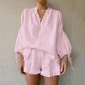 Conjunto Shorts e Blusa Linho