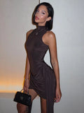 Vestido Mini Gola Alta