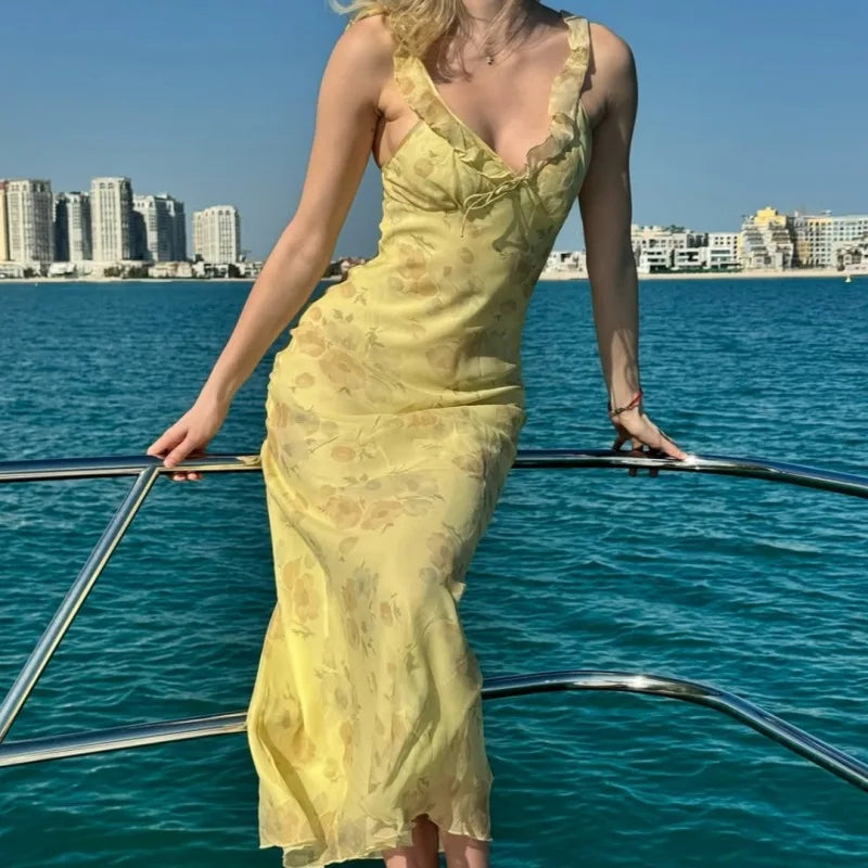 O Vestido Longo Floral Coquette
