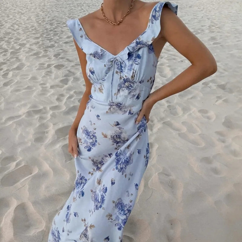 O Vestido Longo Floral Coquette